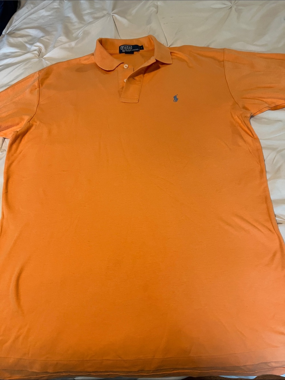 Ralph Lauren Orange Short-Sleeve Polo with Pony Logo